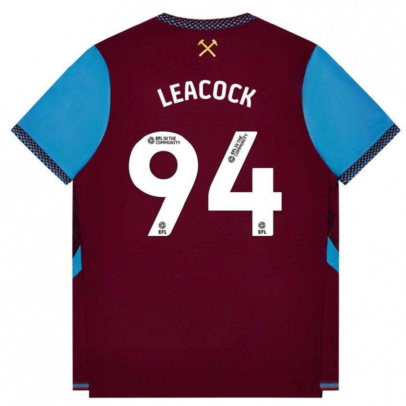 Danxen Pánské Callum Leacock #94 Vínově Červená Modrá Chodníčková Domů Hráčské Dresy 2026/27 Dres