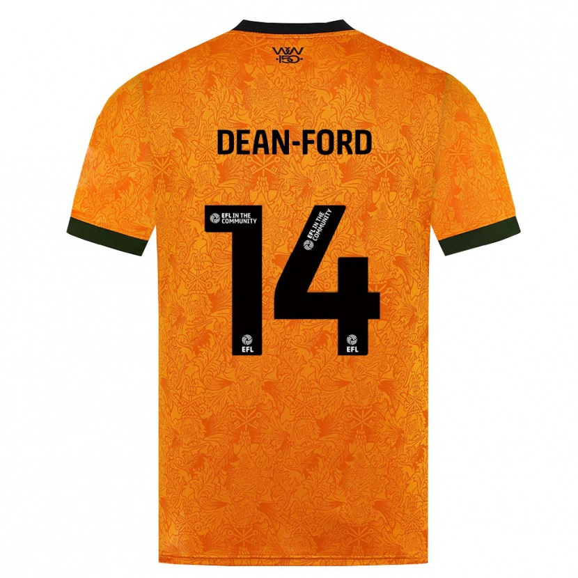 Danxen Pánské Jacob Dean-Ford #14 Oranžová Černá Domů Hráčské Dresy 2026/27 Dres