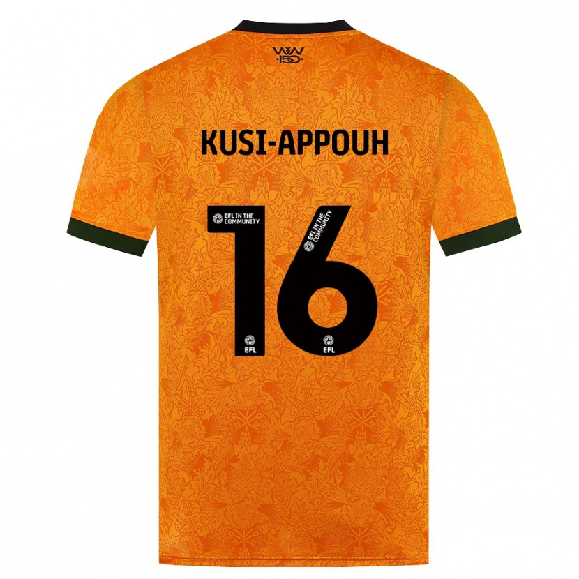 Danxen Pánské Kenzo Kusi-Appouh #16 Oranžová Černá Domů Hráčské Dresy 2026/27 Dres