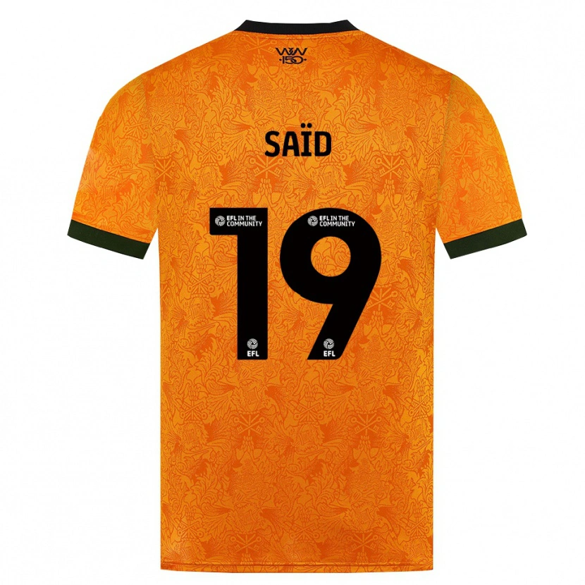 Danxen Pánské Rafiki Saïd #19 Oranžová Černá Domů Hráčské Dresy 2026/27 Dres