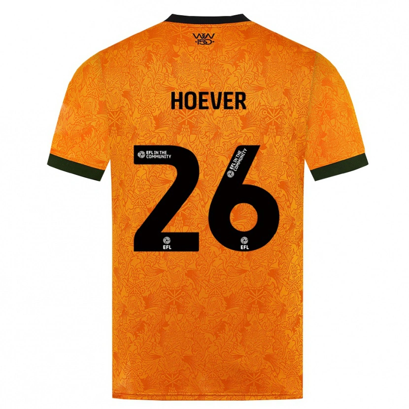 Danxen Pánské Ki-Jana Hoever #26 Oranžová Černá Domů Hráčské Dresy 2026/27 Dres