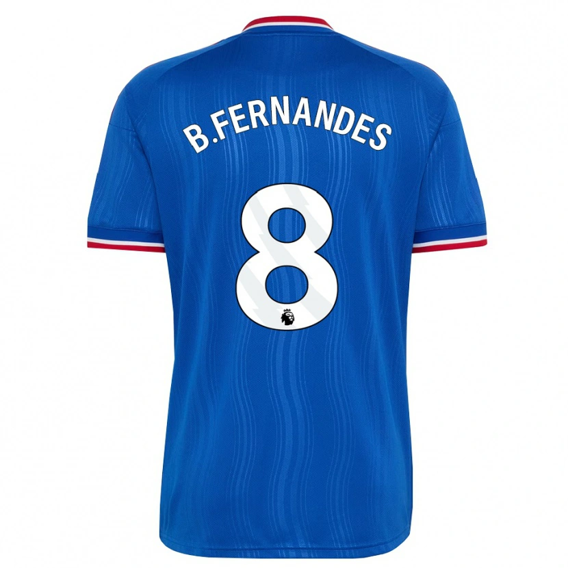 Danxen Pánské Bruno Fernandes #8 Modrá Bílá Červená Daleko Hráčské Dresy 2026/27 Dres