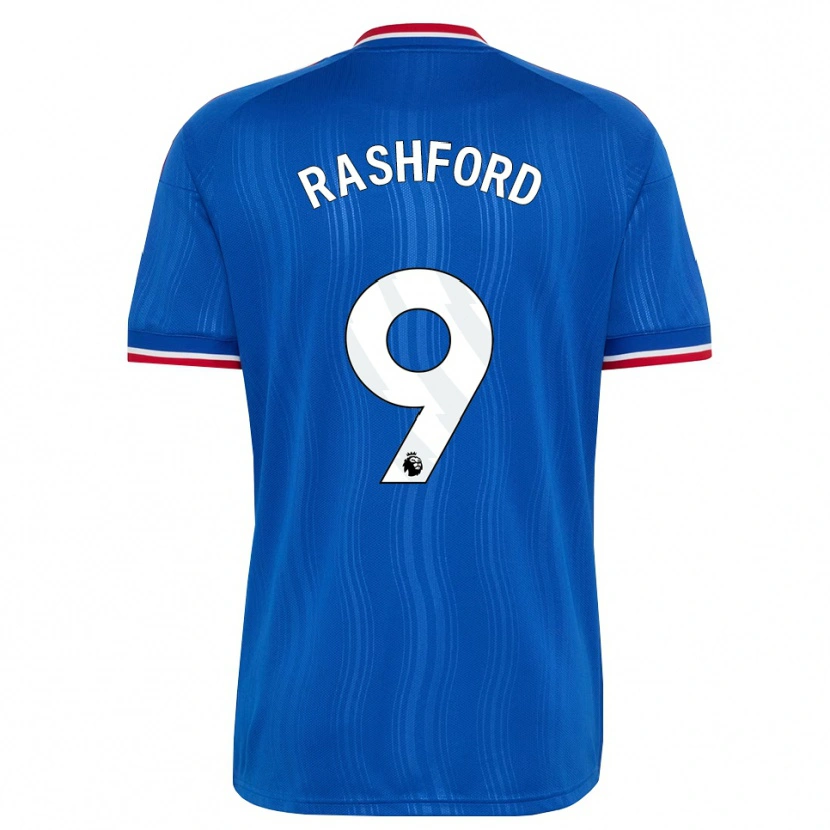 Danxen Pánské Marcus Rashford #9 Modrá Bílá Červená Daleko Hráčské Dresy 2026/27 Dres