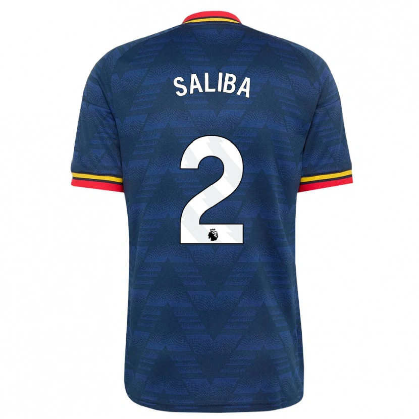 Danxen Pánské William Saliba #2 Půlnoční Modrá Žlutá Červená Daleko Hráčské Dresy 2026/27 Dres
