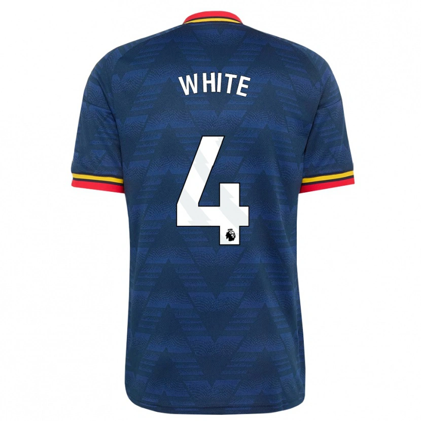 Danxen Pánské Ben White #4 Půlnoční Modrá Žlutá Červená Daleko Hráčské Dresy 2026/27 Dres