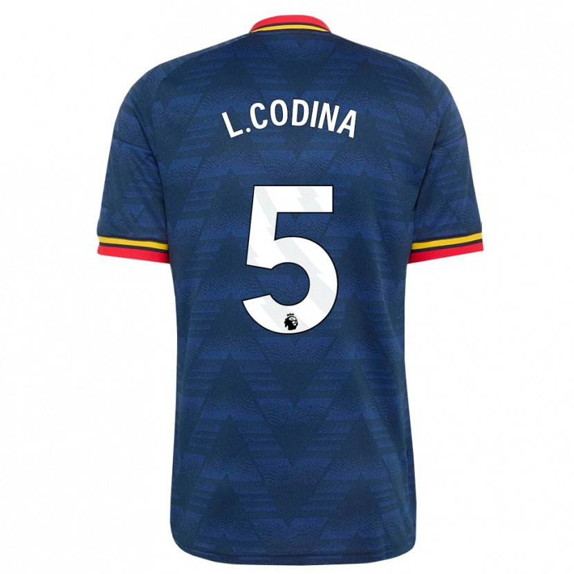 Danxen Pánské Laia Codina #5 Půlnoční Modrá Žlutá Červená Daleko Hráčské Dresy 2026/27 Dres