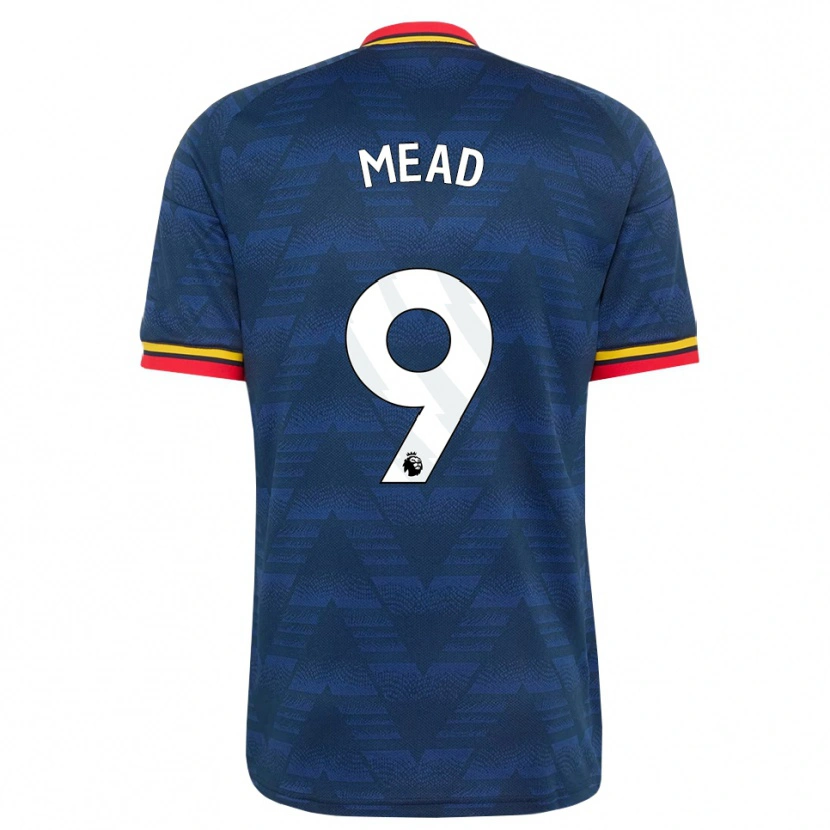 Danxen Pánské Beth Mead #9 Půlnoční Modrá Žlutá Červená Daleko Hráčské Dresy 2026/27 Dres