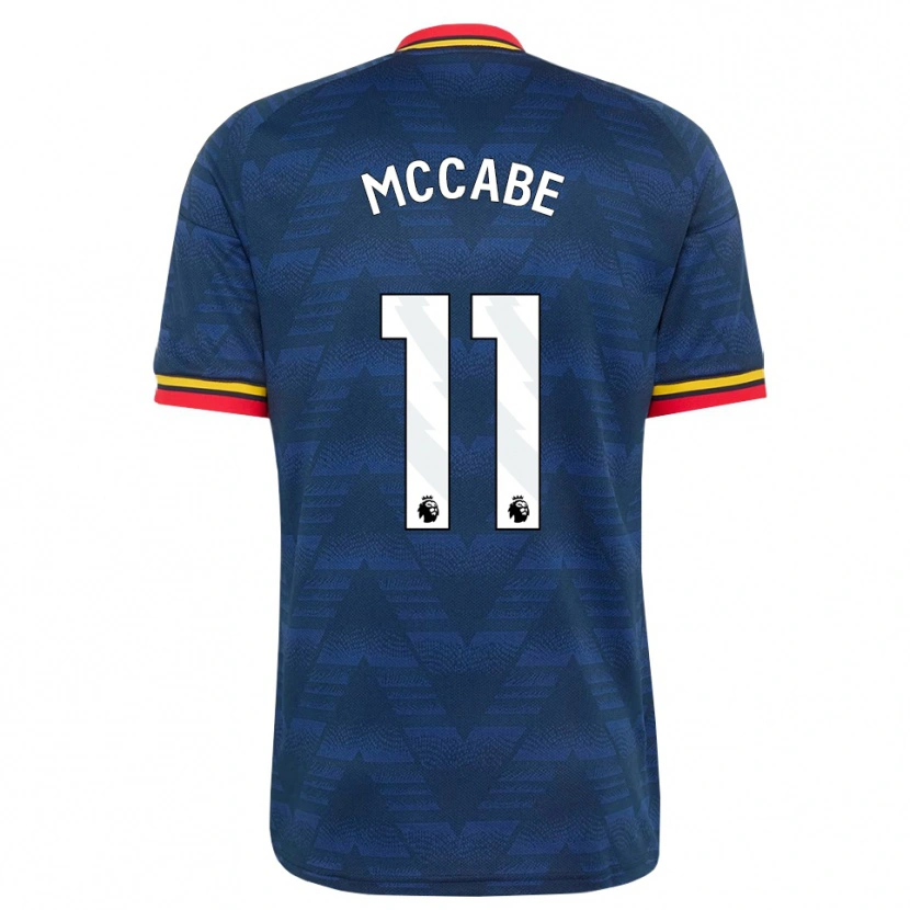 Danxen Pánské Katie Mccabe #11 Půlnoční Modrá Žlutá Červená Daleko Hráčské Dresy 2026/27 Dres