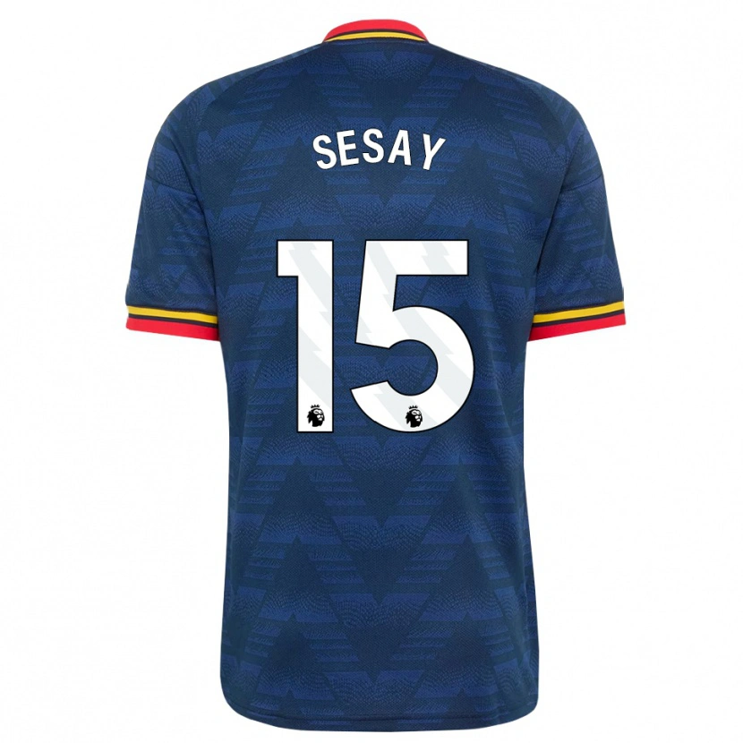 Danxen Pánské Joshua Sesay #15 Půlnoční Modrá Žlutá Červená Daleko Hráčské Dresy 2026/27 Dres