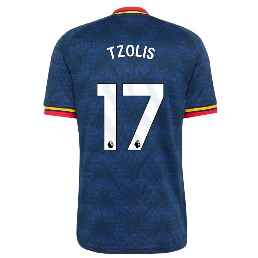 Danxen Pánské Christos Tzolis #17 Půlnoční Modrá Žlutá Červená Daleko Hráčské Dresy 2026/27 Dres