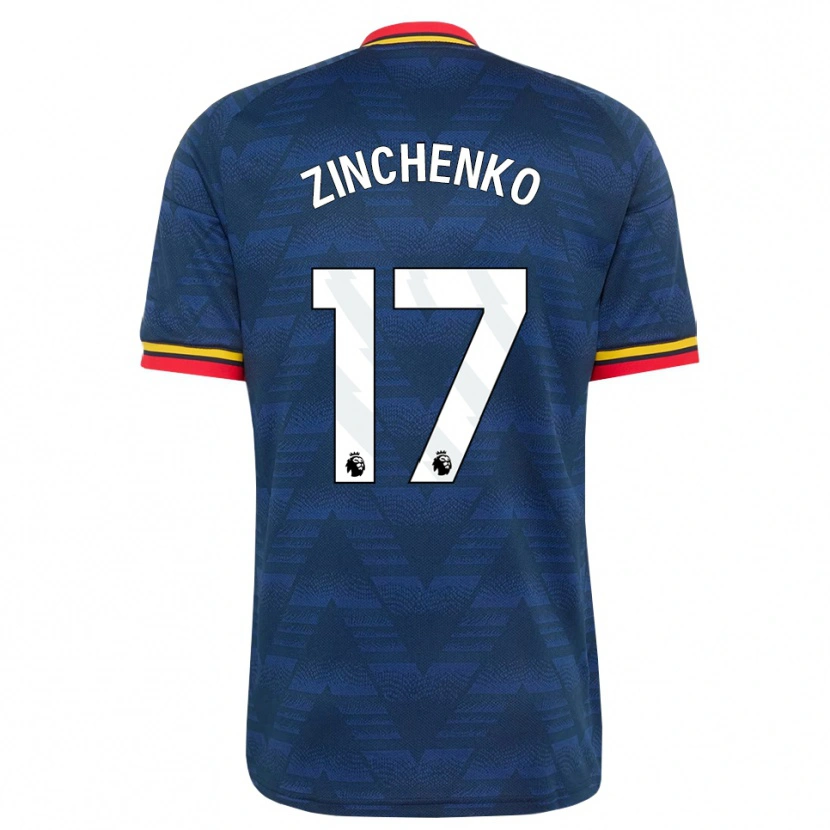 Danxen Pánské Oleksandr Zinchenko #17 Půlnoční Modrá Žlutá Červená Daleko Hráčské Dresy 2026/27 Dres