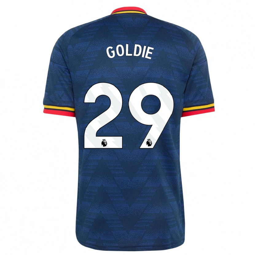 Danxen Pánské Teyah Goldie #29 Půlnoční Modrá Žlutá Červená Daleko Hráčské Dresy 2026/27 Dres