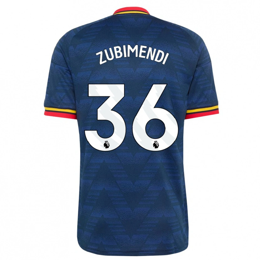 Danxen Pánské Martín Zubimendi #36 Půlnoční Modrá Žlutá Červená Daleko Hráčské Dresy 2026/27 Dres
