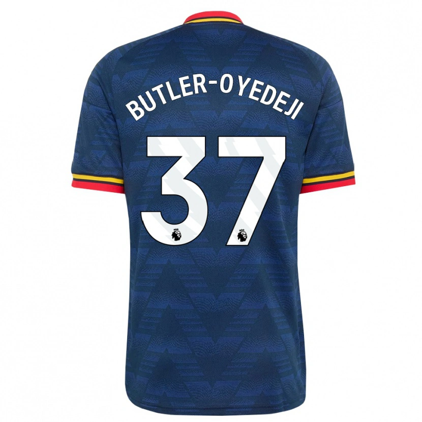 Danxen Pánské Nathan Butler-Oyedeji #37 Půlnoční Modrá Žlutá Červená Daleko Hráčské Dresy 2026/27 Dres