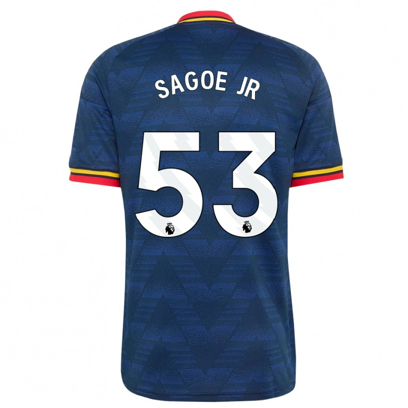 Danxen Pánské Charles Sagoe Jr #53 Půlnoční Modrá Žlutá Červená Daleko Hráčské Dresy 2026/27 Dres