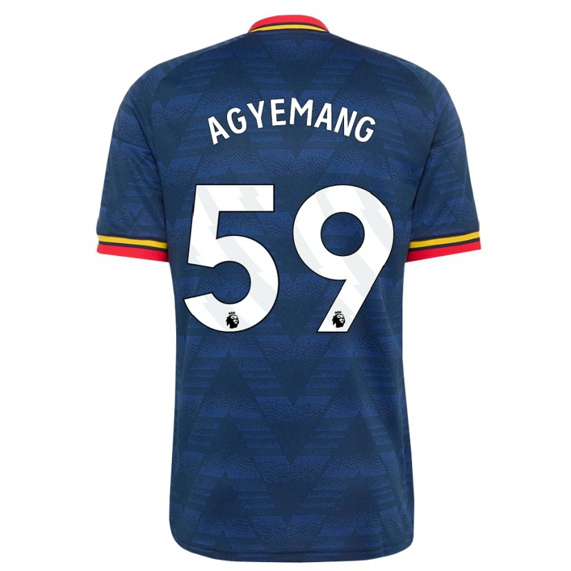 Danxen Pánské Michelle Agyemang #59 Půlnoční Modrá Žlutá Červená Daleko Hráčské Dresy 2026/27 Dres