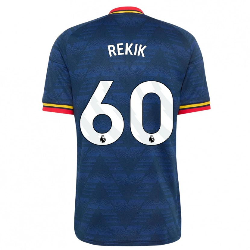 Danxen Pánské Omar Rekik #60 Půlnoční Modrá Žlutá Červená Daleko Hráčské Dresy 2026/27 Dres