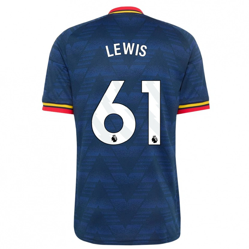 Danxen Pánské George Lewis #61 Půlnoční Modrá Žlutá Červená Daleko Hráčské Dresy 2026/27 Dres