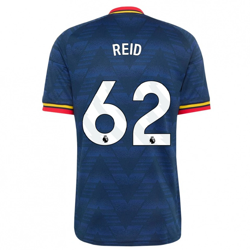 Danxen Pánské Katie Reid #62 Půlnoční Modrá Žlutá Červená Daleko Hráčské Dresy 2026/27 Dres
