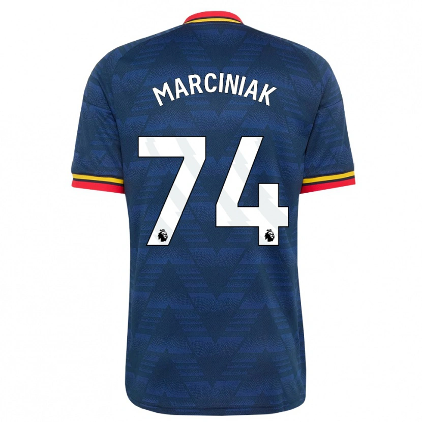 Danxen Pánské Alex Marciniak #74 Půlnoční Modrá Žlutá Červená Daleko Hráčské Dresy 2026/27 Dres