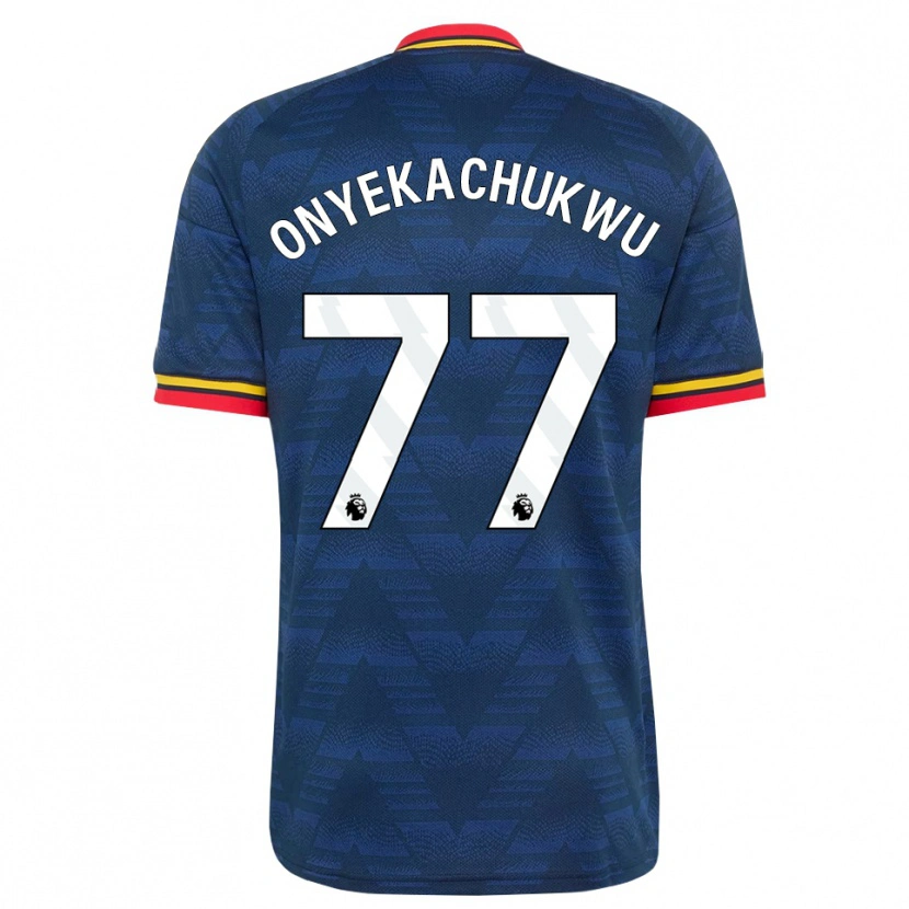 Danxen Pánské Samuel Onyekachukwu #77 Půlnoční Modrá Žlutá Červená Daleko Hráčské Dresy 2026/27 Dres
