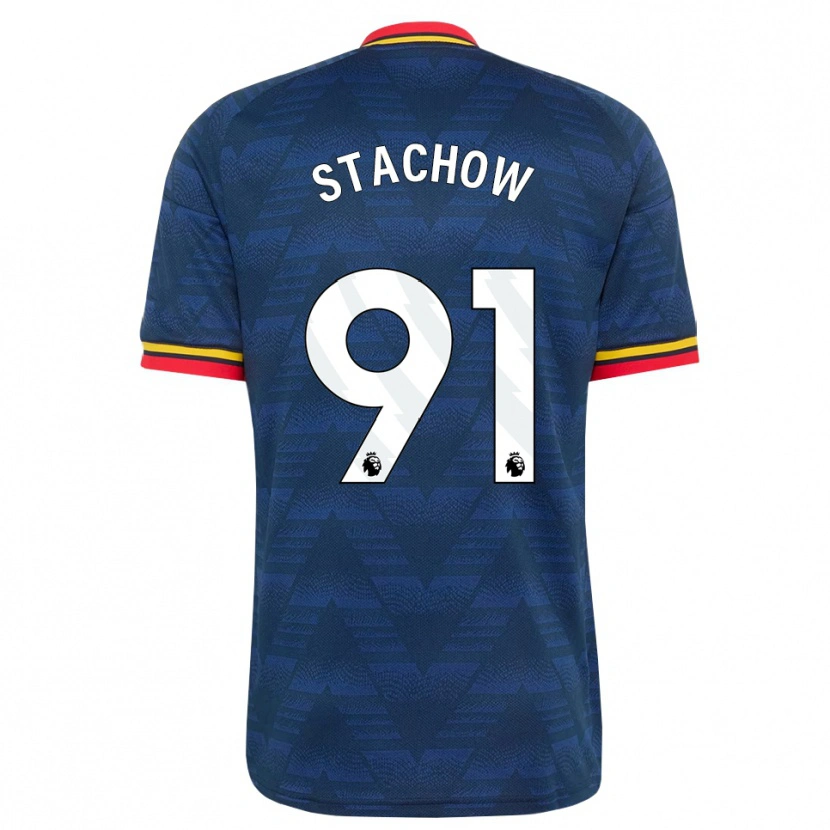 Danxen Pánské Patrick Stachow #91 Půlnoční Modrá Žlutá Červená Daleko Hráčské Dresy 2026/27 Dres