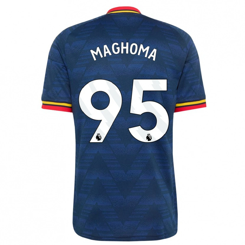 Danxen Pánské Jaden Maghoma #95 Půlnoční Modrá Žlutá Červená Daleko Hráčské Dresy 2026/27 Dres