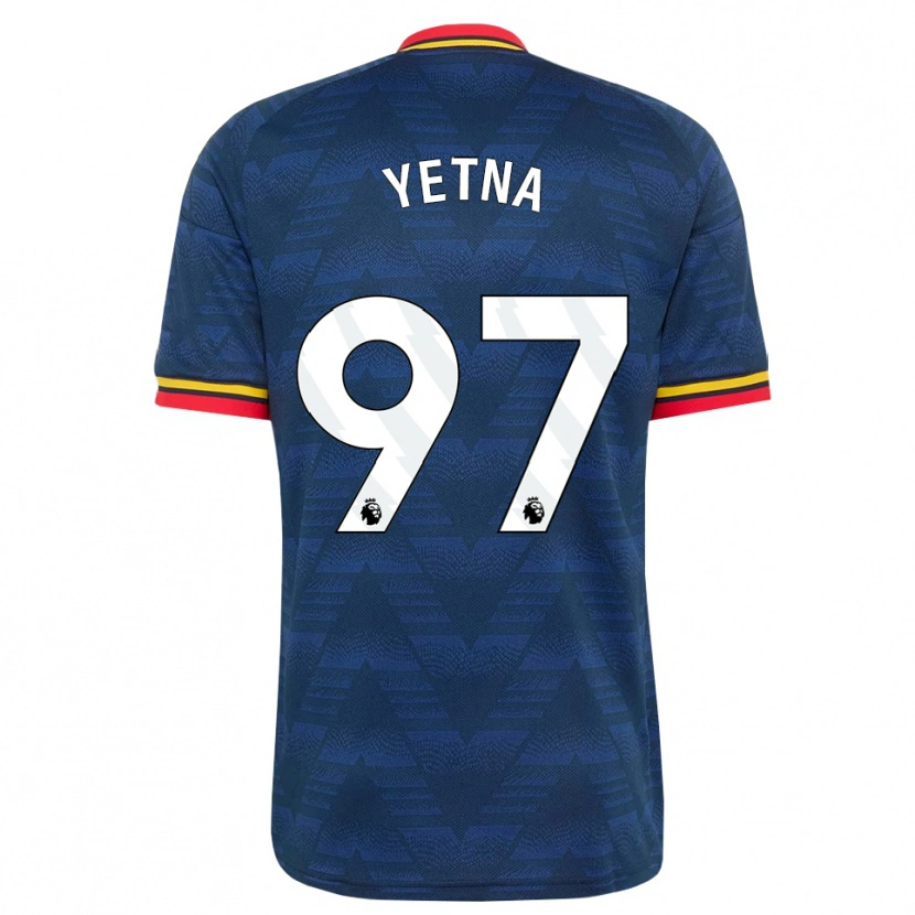 Danxen Pánské Mikael Yetna #97 Půlnoční Modrá Žlutá Červená Daleko Hráčské Dresy 2026/27 Dres