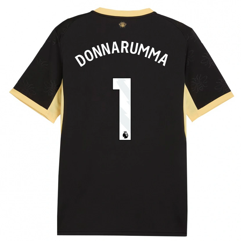 Danxen Pánské Gianluigi Donnarumma #1 Černá Žlutá Daleko Hráčské Dresy 2026/27 Dres