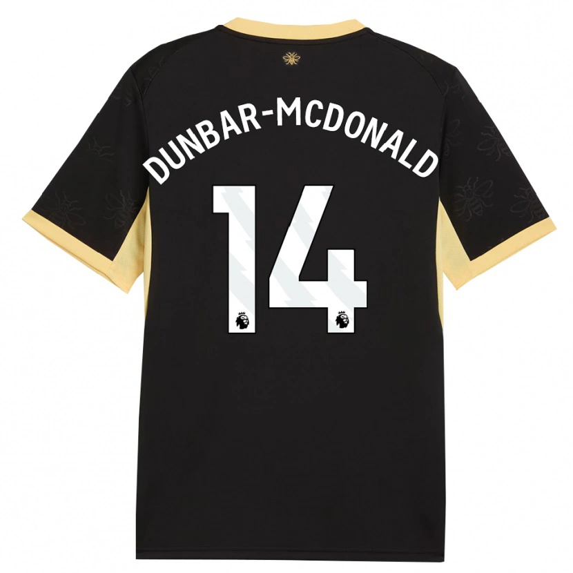 Danxen Pánské Christian Dunbar-Mcdonald #14 Černá Žlutá Daleko Hráčské Dresy 2026/27 Dres