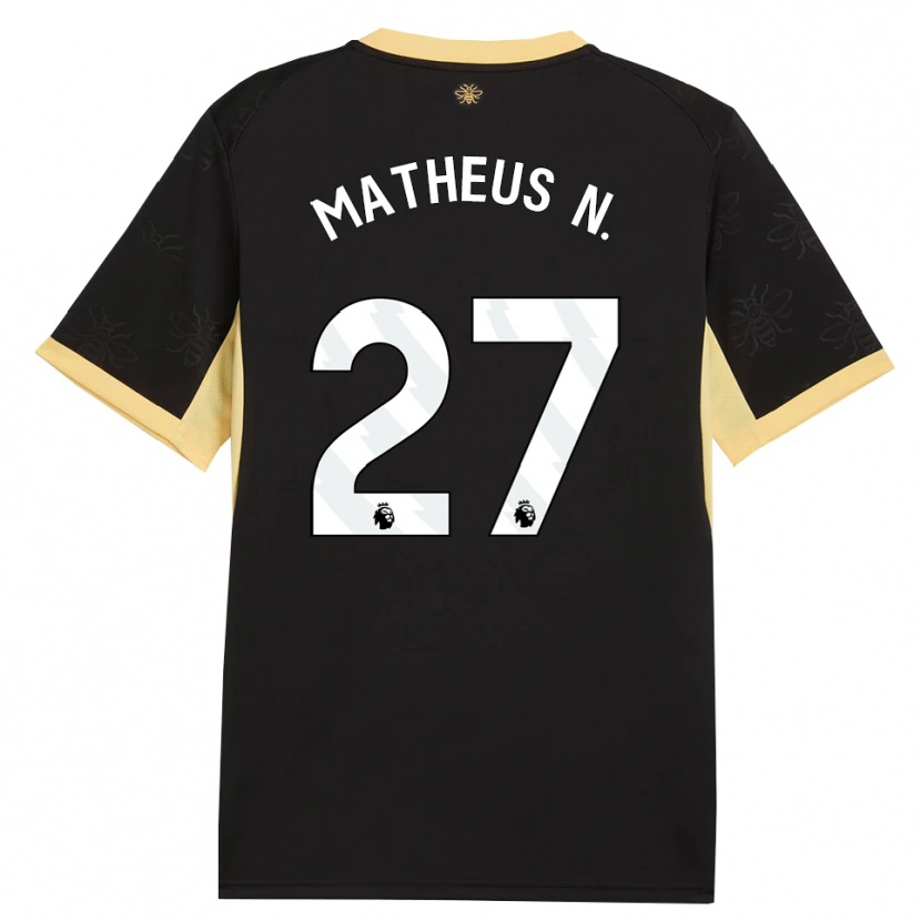 Danxen Pánské Matheus Nunes #27 Černá Žlutá Daleko Hráčské Dresy 2026/27 Dres