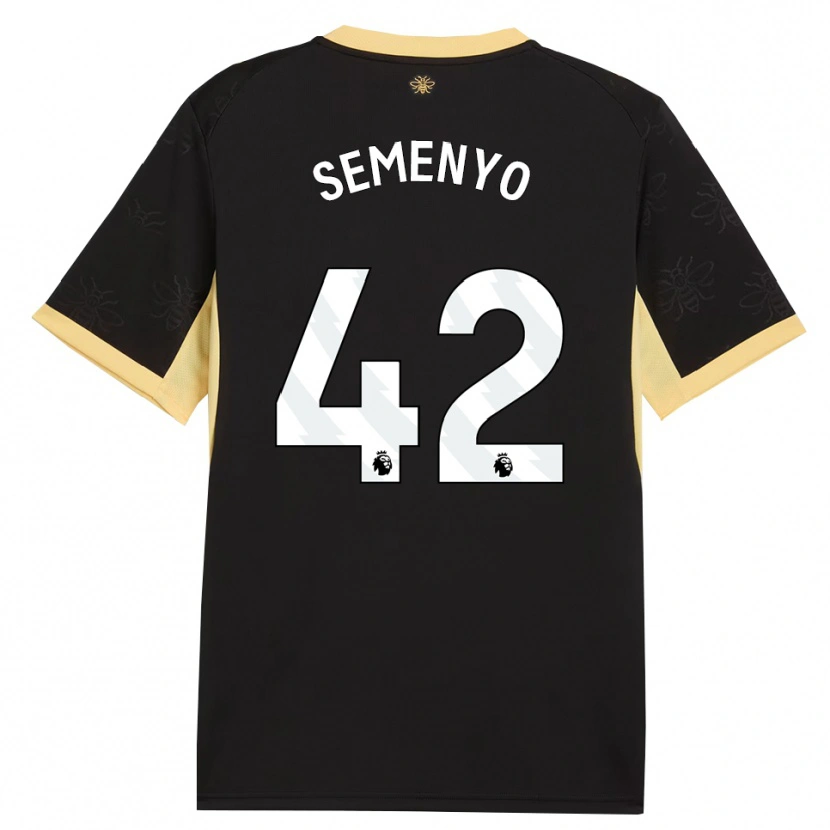 Danxen Pánské Antoine Semenyo #42 Černá Žlutá Daleko Hráčské Dresy 2026/27 Dres