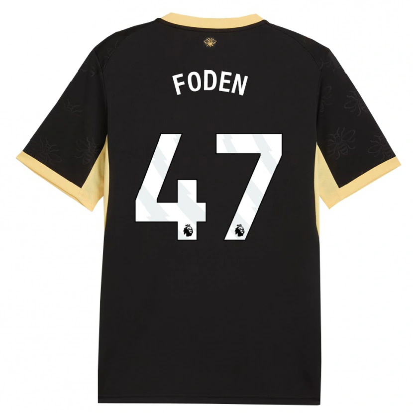 Danxen Pánské Phil Foden #47 Černá Žlutá Daleko Hráčské Dresy 2026/27 Dres