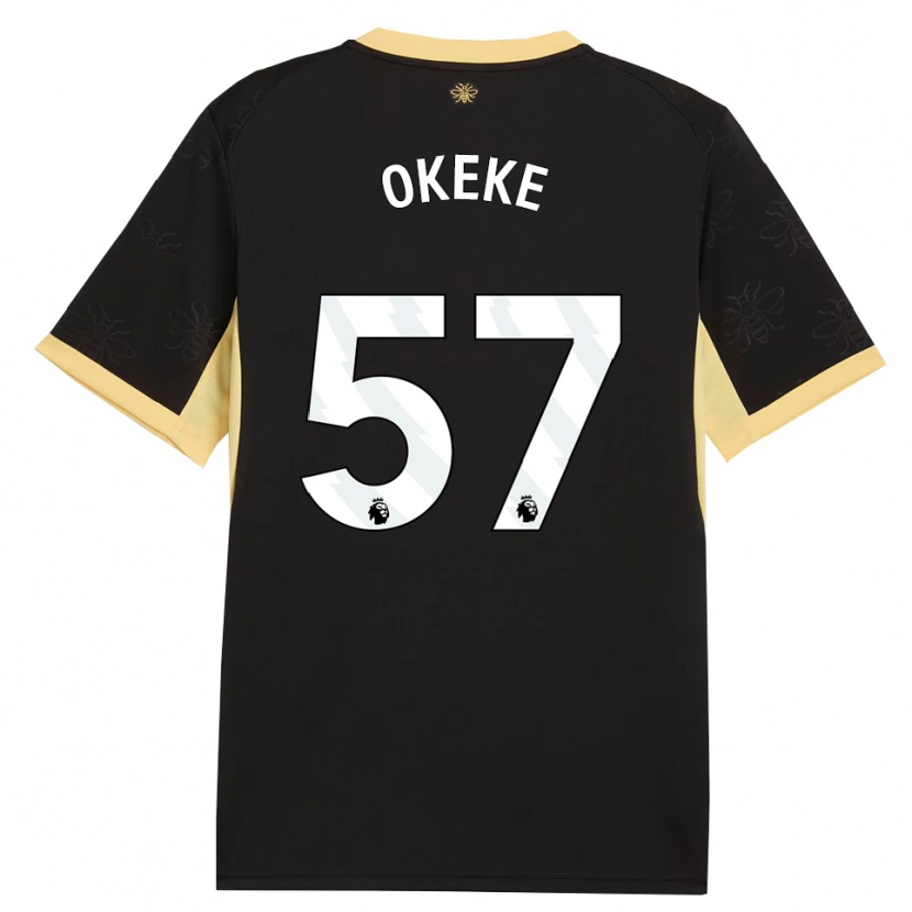 Danxen Pánské Michael Okeke #57 Černá Žlutá Daleko Hráčské Dresy 2026/27 Dres