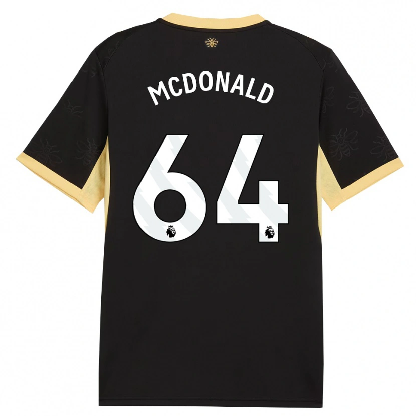 Danxen Pánské Rowan Mcdonald #64 Černá Žlutá Daleko Hráčské Dresy 2026/27 Dres