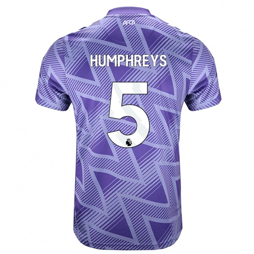 Danxen Pánské Holly Humphreys #5 Světle Fialově Červená Bílá Daleko Hráčské Dresy 2026/27 Dres