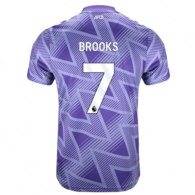 Danxen Pánské David Brooks #7 Světle Fialově Červená Bílá Daleko Hráčské Dresy 2026/27 Dres