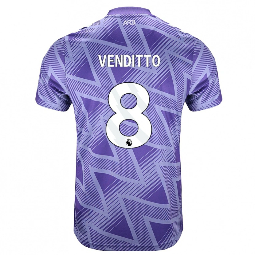 Danxen Pánské Olivia Venditto #8 Světle Fialově Červená Bílá Daleko Hráčské Dresy 2026/27 Dres