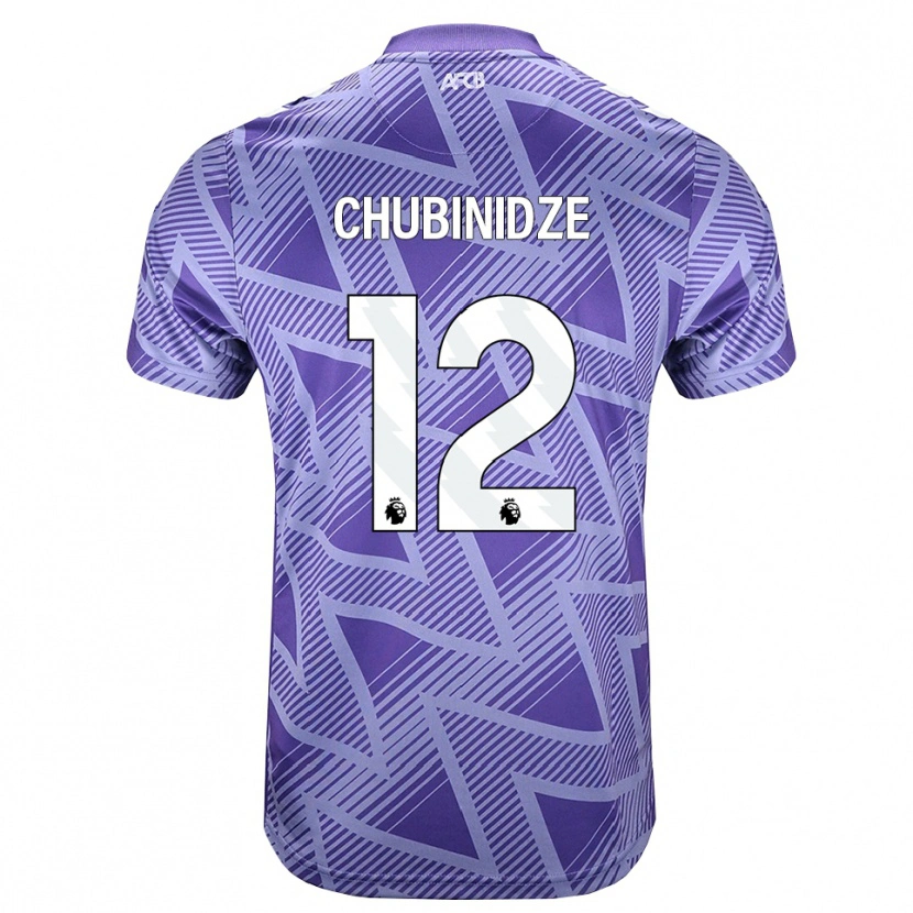 Danxen Pánské George Chubinidze #12 Světle Fialově Červená Bílá Daleko Hráčské Dresy 2026/27 Dres