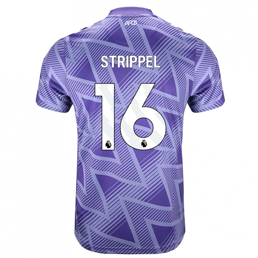 Danxen Pánské Ellie Strippel #16 Světle Fialově Červená Bílá Daleko Hráčské Dresy 2026/27 Dres