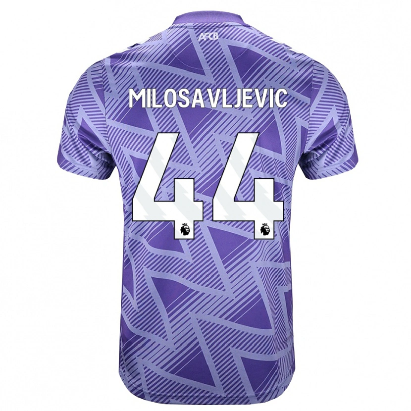 Danxen Pánské Veljko Milosavljevic #44 Světle Fialově Červená Bílá Daleko Hráčské Dresy 2026/27 Dres