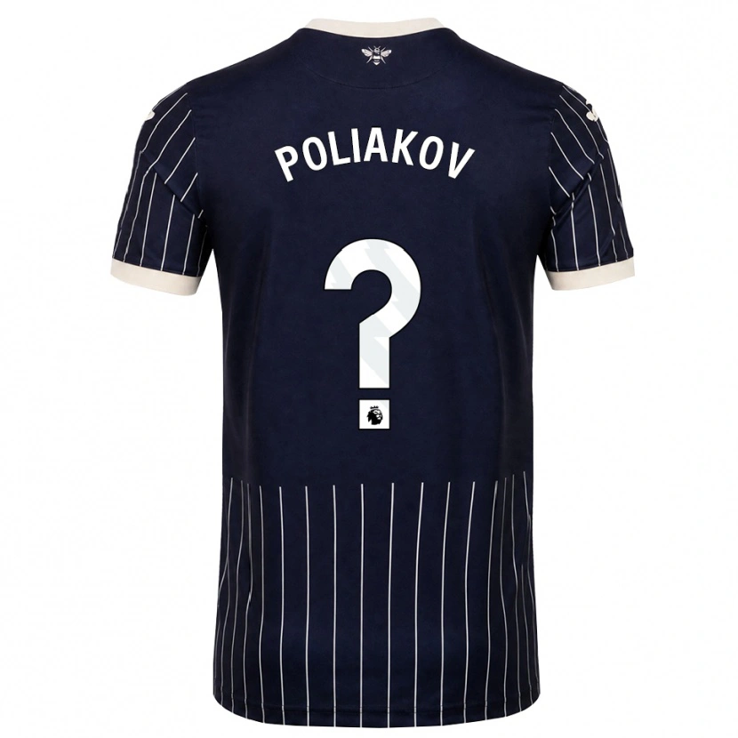 Danxen Pánské Adam Poliakov #0 Černá Bílá Daleko Hráčské Dresy 2026/27 Dres