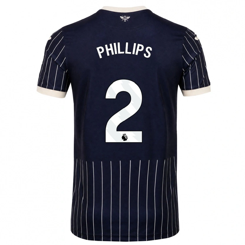 Danxen Pánské Maddie Phillips #2 Černá Bílá Daleko Hráčské Dresy 2026/27 Dres