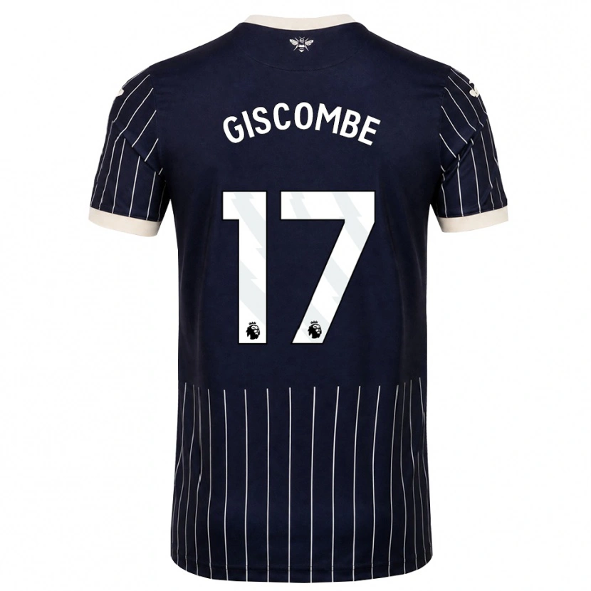 Danxen Pánské Naeem Giscombe #17 Černá Bílá Daleko Hráčské Dresy 2026/27 Dres