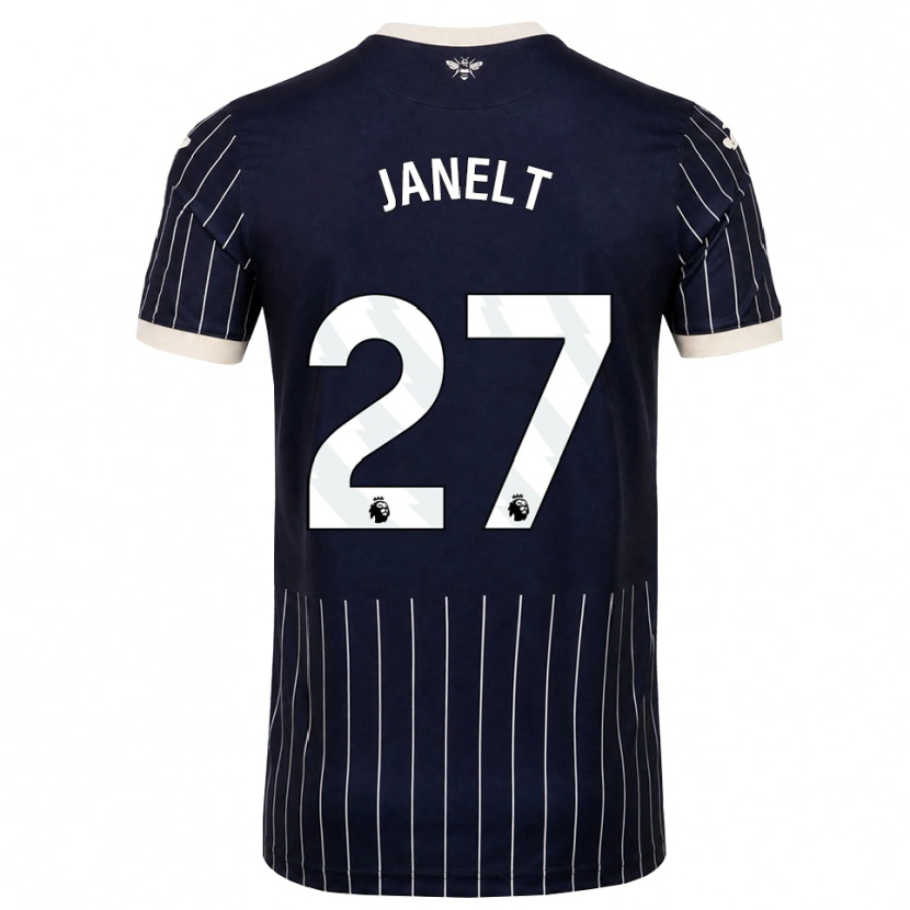 Danxen Pánské Vitaly Janelt #27 Černá Bílá Daleko Hráčské Dresy 2026/27 Dres