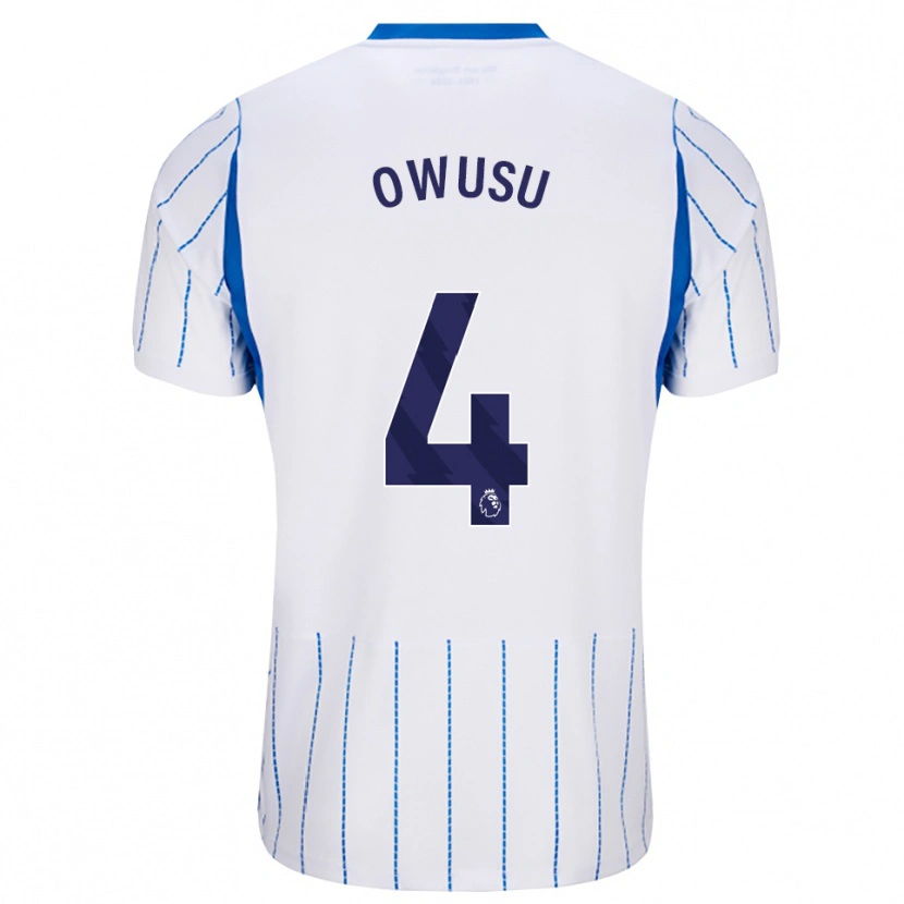 Danxen Pánské Yussif Owusu #4 Modrá Chodníčková Bílá Daleko Hráčské Dresy 2026/27 Dres