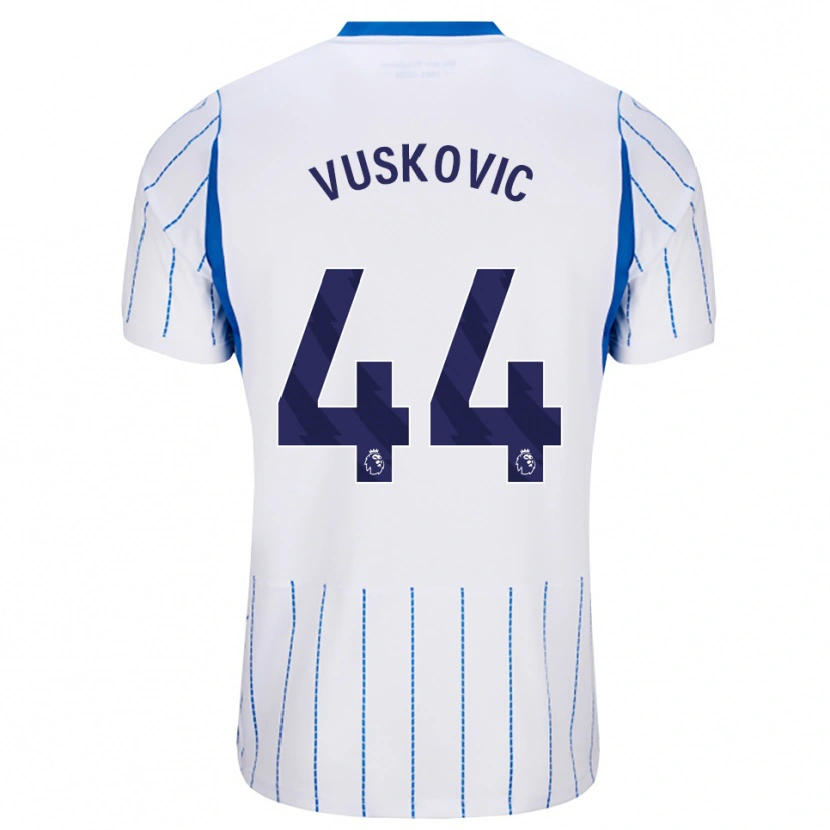 Danxen Pánské Luka Vuskovic #44 Modrá Chodníčková Bílá Daleko Hráčské Dresy 2026/27 Dres