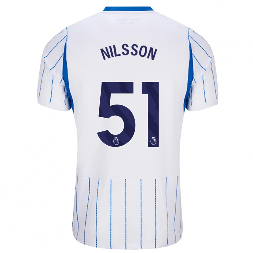 Danxen Pánské Casper Nilsson #51 Modrá Chodníčková Bílá Daleko Hráčské Dresy 2026/27 Dres