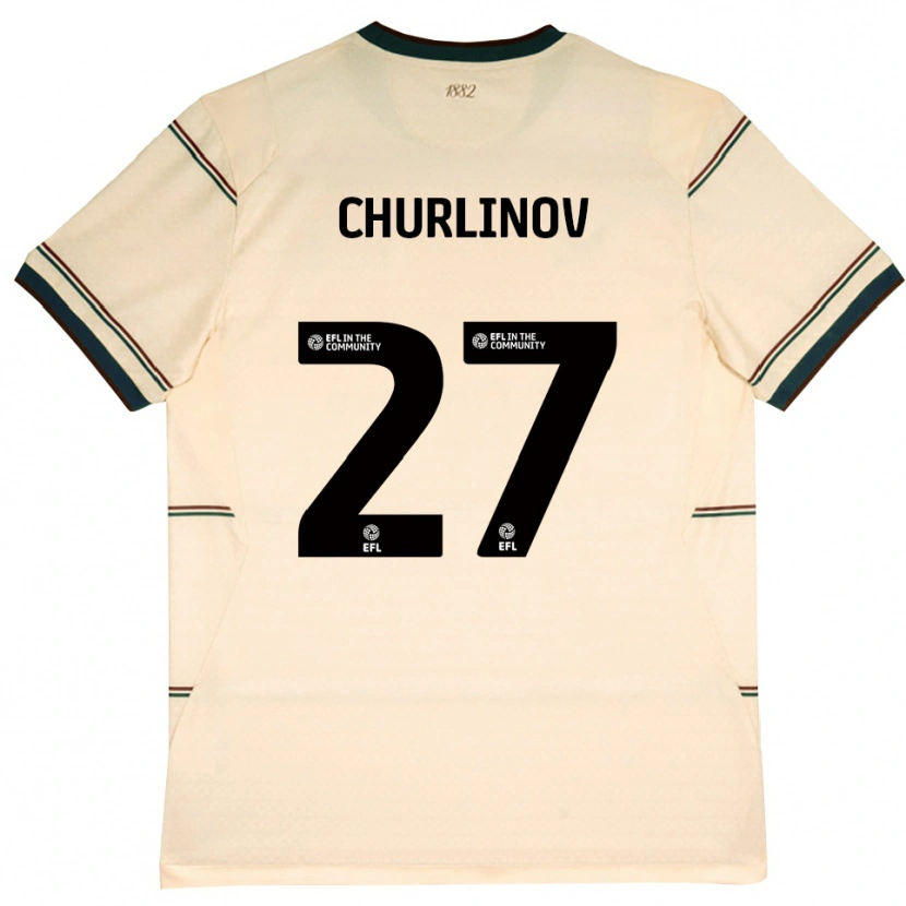 Danxen Pánské Darko Churlinov #27 Béžová Vínově Červená Daleko Hráčské Dresy 2026/27 Dres