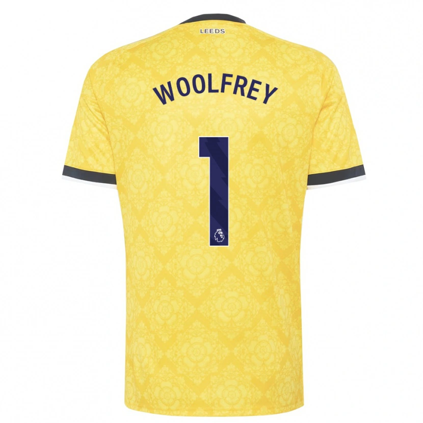 Danxen Pánské Joshua Woolfrey #1 Žlutá Bílá Černá Daleko Hráčské Dresy 2026/27 Dres